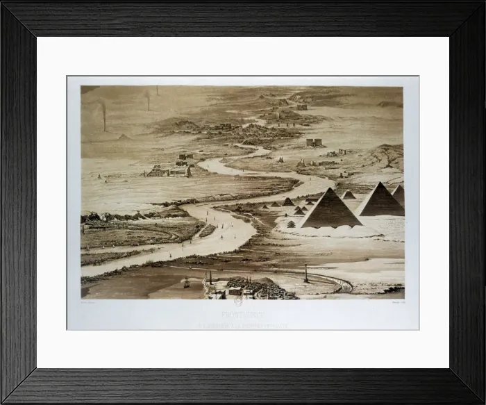 Framed Print : From Alexandria to the Second Cataract, Egypt, 1841. Artist: Himely Framed Print : From Alexandria to the Second Cataract, Egypt, 1841. Artist: Himely