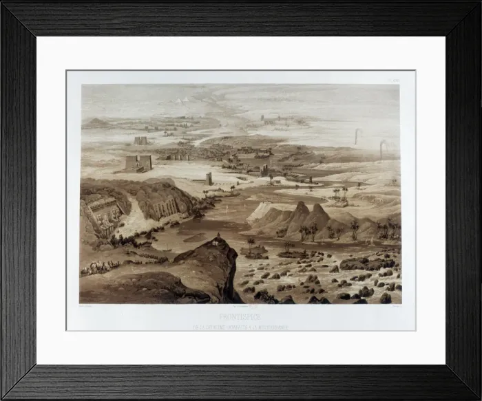 Framed Print : From the Second Cataract to the Mediterranean, Egypt, 1841. Artist: Himely Framed Print : From the Second Cataract to the Mediterranean, Egypt, 1841. Artist: Himely