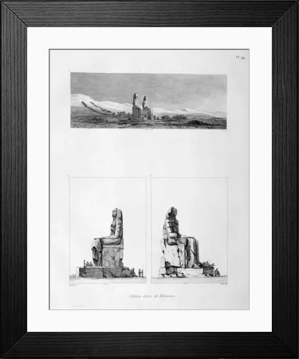 Framed Print : Statues of Memnon, Thebes, Egypt, c1808. Artist: L Petit Framed Print : Statues of Memnon, Thebes, Egypt, c1808. Artist: L Petit