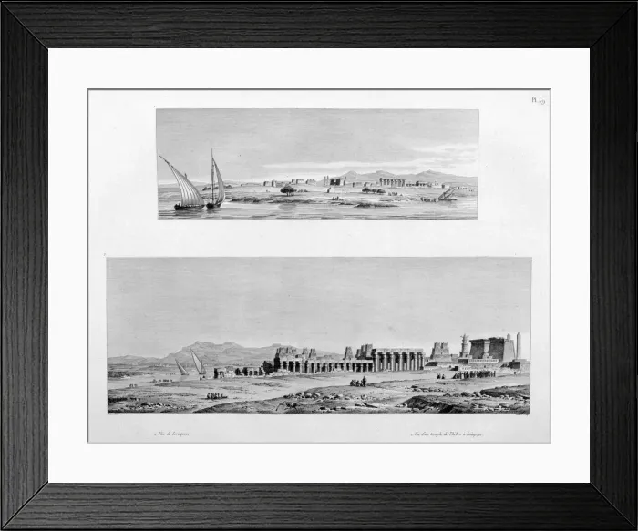 Framed Print : View of Luxor, and the Temple of Thebes at Luxor, Egypt, c1808 Framed Print : View of Luxor, and the Temple of Thebes at Luxor, Egypt, c1808