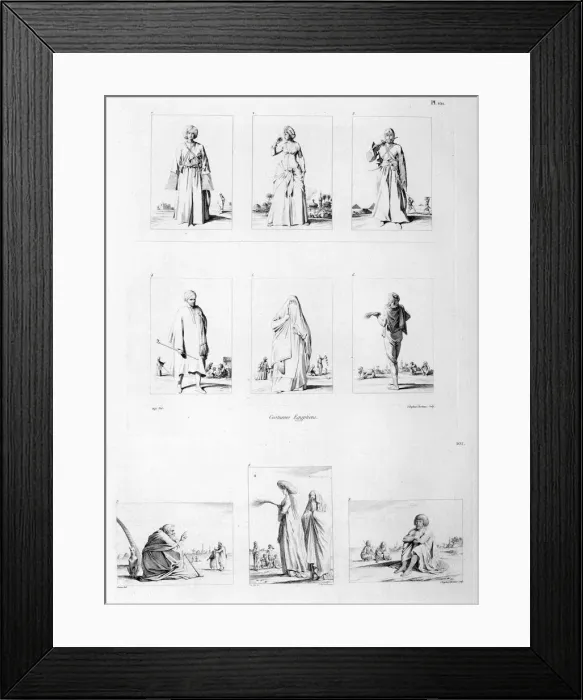Framed Print : Egyptian Costume, c1808. Artist: Rigo