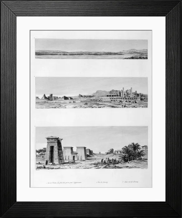 Framed Print : View of Thebes and Karnak, Egypt, c1808. Artist: Baltard Framed Print : View of Thebes and Karnak, Egypt, c1808. Artist: Baltard