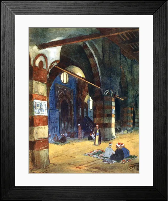 Framed Print : Ibrahim Agha Mosque, Cairo, Egypt, 1928. Artist: Louis Cabanes Framed Print : Ibrahim Agha Mosque, Cairo, Egypt, 1928. Artist: Louis Cabanes