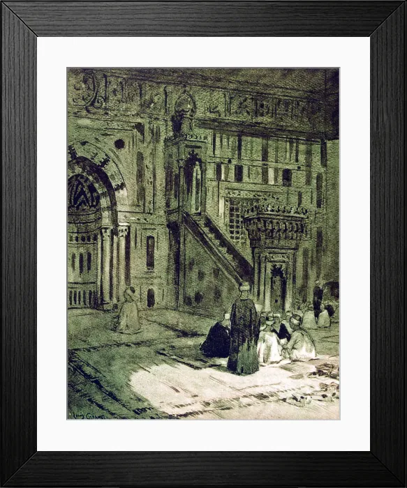 Framed Print : In the Mosque of the Sultan Hassan, Cairo, Egypt, 1928. Artist: Louis Cabanes Framed Print : In the Mosque of the Sultan Hassan, Cairo, Egypt, 1928. Artist: Louis Cabanes
