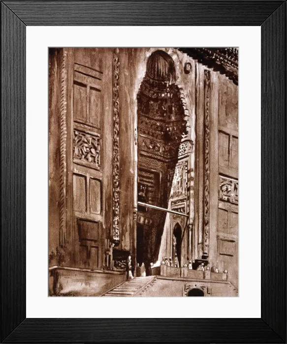 Framed Print : Entrance to the Mosque of Sultan Hassan, 1928. Artist: Louis Cabanes Framed Print : Entrance to the Mosque of Sultan Hassan, 1928. Artist: Louis Cabanes