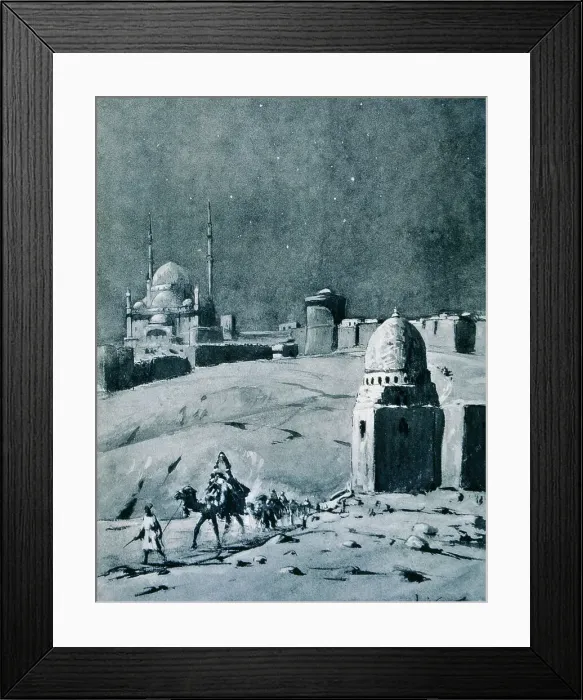 Framed Print : Mosque of Muhammad Ali under moonlight, Cairo, Egypt, 1928. Artist: Louis Cabanes