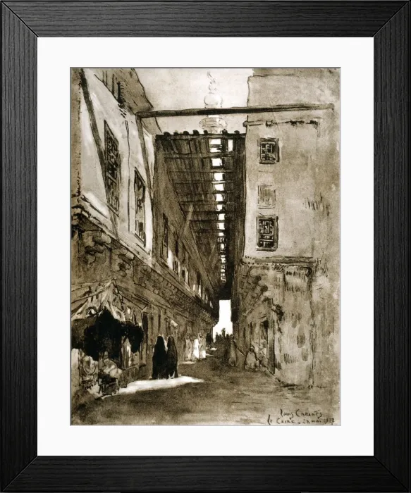 Framed Print : Souks, Cairo, 1928. Artist: Louis Cabanes Framed Print : Souks, Cairo, 1928. Artist: Louis Cabanes