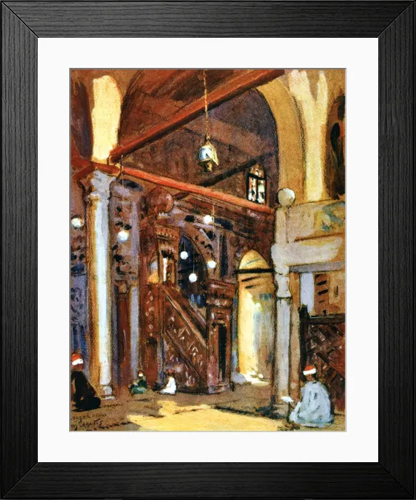 Framed Print : Interior of the al-Mu ayyad Mosque, Cairo, Egypt, 1928. Artist: Louis Cabanes Framed Print : Interior of the al-Mu ayyad Mosque, Cairo, Egypt, 1928. Artist: Louis Cabanes