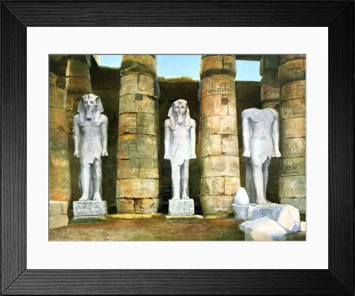 Framed Print : Three statues of Rameses II, Luxor, Egypt, 20th Century Framed Print : Three statues of Rameses II, Luxor, Egypt, 20th Century