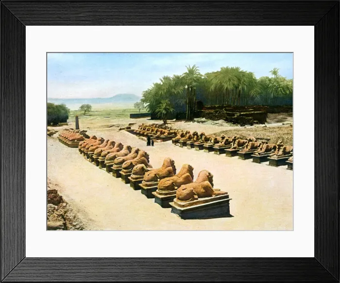 Framed Print : Avenue of ram-headed sphinxes, temple of Amun-Re, Karnak, Luxor, Egypt, 20th century Framed Print : Avenue of ram-headed sphinxes, temple of Amun-Re, Karnak, Luxor, Egypt, 20th century