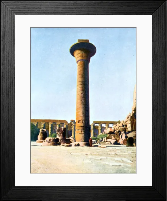 Framed Print : One of the Columns of King Taharqa, Karnak, Egypt, 20th Century Framed Print : One of the Columns of King Taharqa, Karnak, Egypt, 20th Century