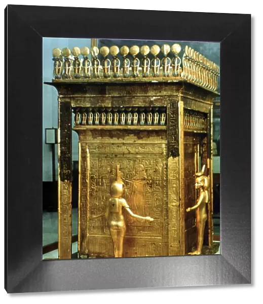 Replica canopic chest from the Tomb of Tutankhamun, Egypt