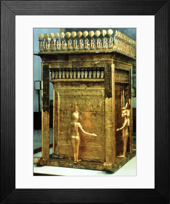 Framed Print : Replica canopic chest from the Tomb of Tutankhamun, Egypt Framed Print : Replica canopic chest from the Tomb of Tutankhamun, Egypt