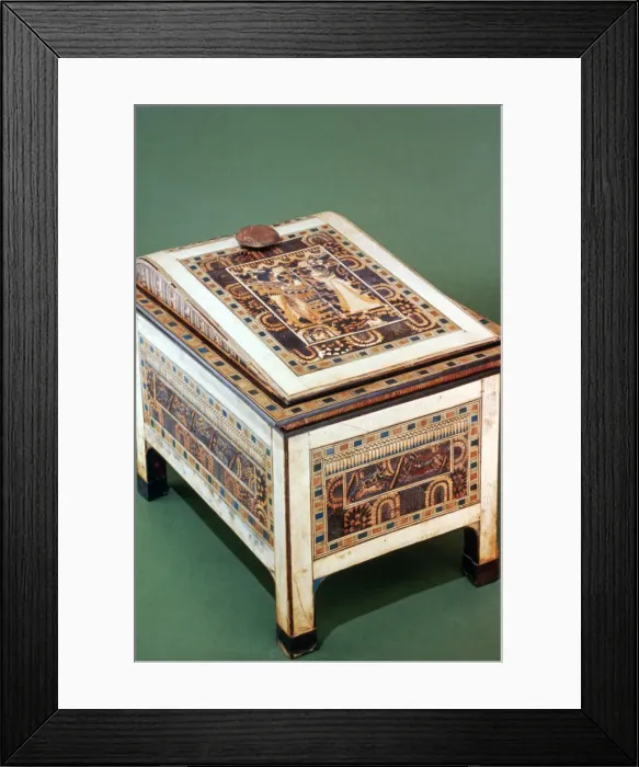 Framed Print : Wooden chest from the Tomb of Tutankhamun, 14th century BC Framed Print : Wooden chest from the Tomb of Tutankhamun, 14th century BC