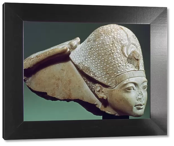 Tutankhamun wearing the Blue Crown, 14th century BC