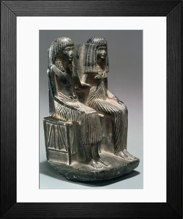 Framed Print : Statue of an Ancient Egyptian official and his wife, 13th-12th century BC Framed Print : Statue of an Ancient Egyptian official and his wife, 13th-12th century BC