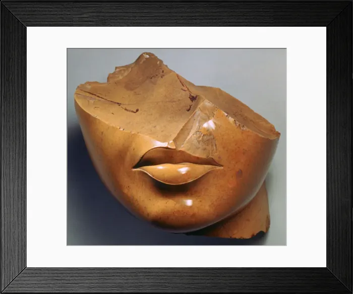 Framed Print : Fragmentary Head of a Queen, reign of Akhenaten, Egyptian, 18th Dynasty Framed Print : Fragmentary Head of a Queen, reign of Akhenaten, Egyptian, 18th Dynasty