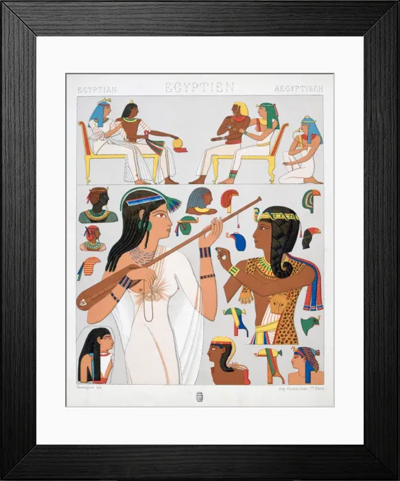Framed Print : Ancient Egyptian costume, 1888. Artist: Chataignon Framed Print : Ancient Egyptian costume, 1888. Artist: Chataignon