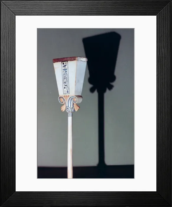 Framed Print : Stylized lotus flower ivory papyrus polisher, 14th century BC Framed Print : Stylized lotus flower ivory papyrus polisher, 14th century BC