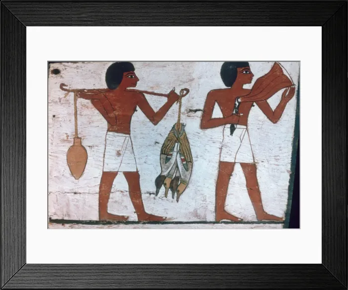 Framed Print : Slaves carrying offerings to Osiris, Sarcophagus of The Lady of Madja, 18th Dynasty Framed Print : Slaves carrying offerings to Osiris, Sarcophagus of The Lady of Madja, 18th Dynasty