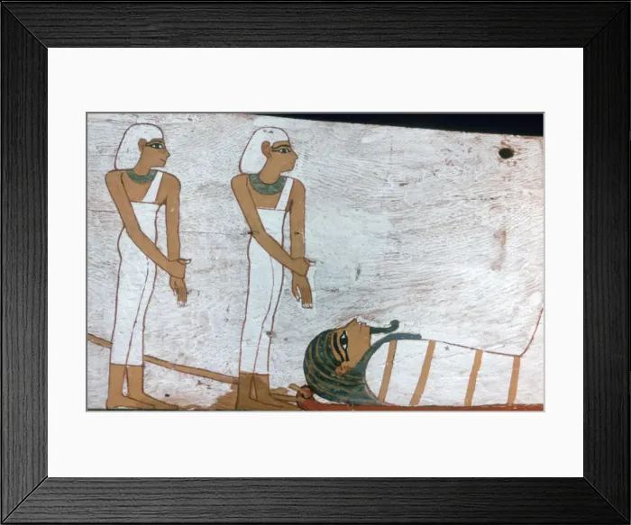 Framed Print : Two priestesses, detail of the decoration of a sarcophagus of The Lady of Madja, 18th Dynasty Framed Print : Two priestesses, detail of the decoration of a sarcophagus of The Lady of Madja, 18th Dynasty