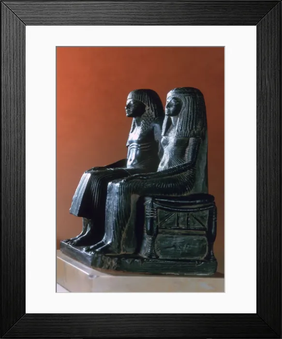 Framed Print : A seigneurial couple in ceremonial clothes, New Kingdom, Egyptian, 19th Dynasty Framed Print : A seigneurial couple in ceremonial clothes, New Kingdom, Egyptian, 19th Dynasty