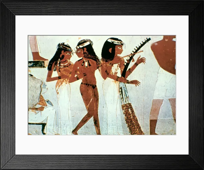 Framed Print : Wall Painting, Detail, Group of Musicians, Tomb of Nakht, Thebes Framed Print : Wall Painting, Detail, Group of Musicians, Tomb of Nakht, Thebes