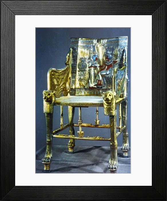 Framed Print : Tutankhamen Chair, Egypt Framed Print : Tutankhamen Chair, Egypt