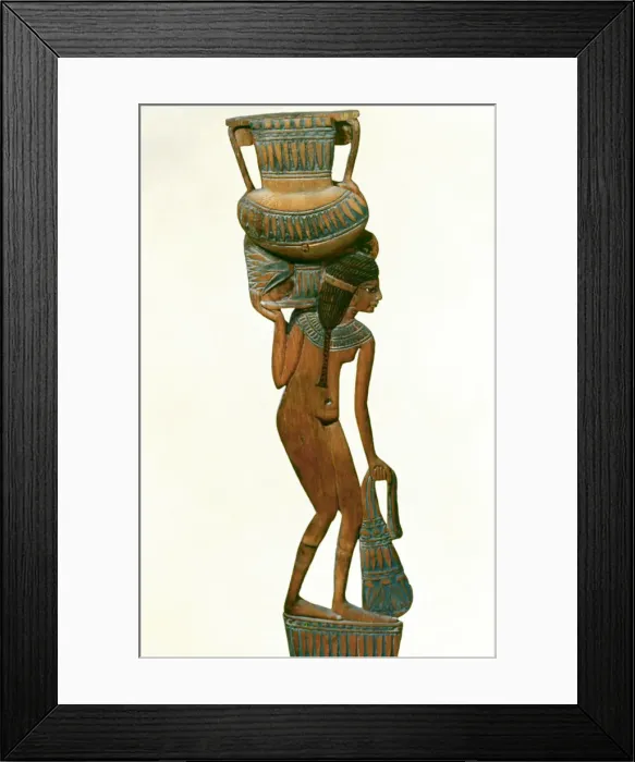 Framed Print : Spoon in the Form of a Young Girl Carrying a Vase. 18th Dynasty Framed Print : Spoon in the Form of a Young Girl Carrying a Vase. 18th Dynasty