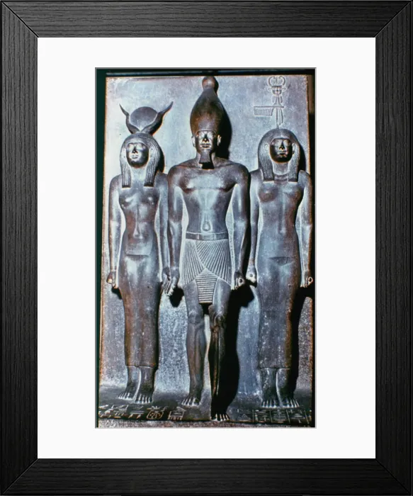 Framed Print : Three Egyptian Figures, Egypt, 2600 BC
