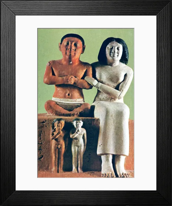 Framed Print : Man and Woman Figurine, Statue, Egypt Framed Print : Man and Woman Figurine, Statue, Egypt