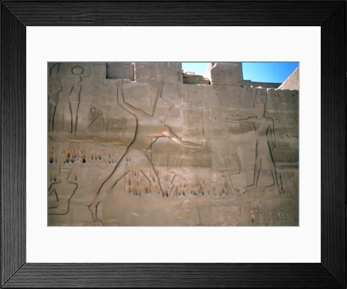 Framed Print : Pharaoh Seti, Capture of Slaves, Luxor, Egypt Framed Print : Pharaoh Seti, Capture of Slaves, Luxor, Egypt