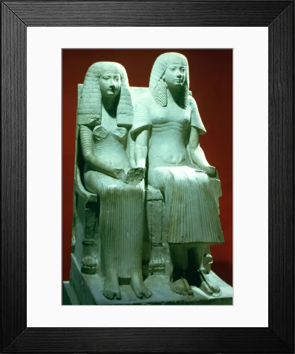Framed Print : Statue of a Husband and Wife, Egyptian, 18th Dynasty Framed Print : Statue of a Husband and Wife, Egyptian, 18th Dynasty