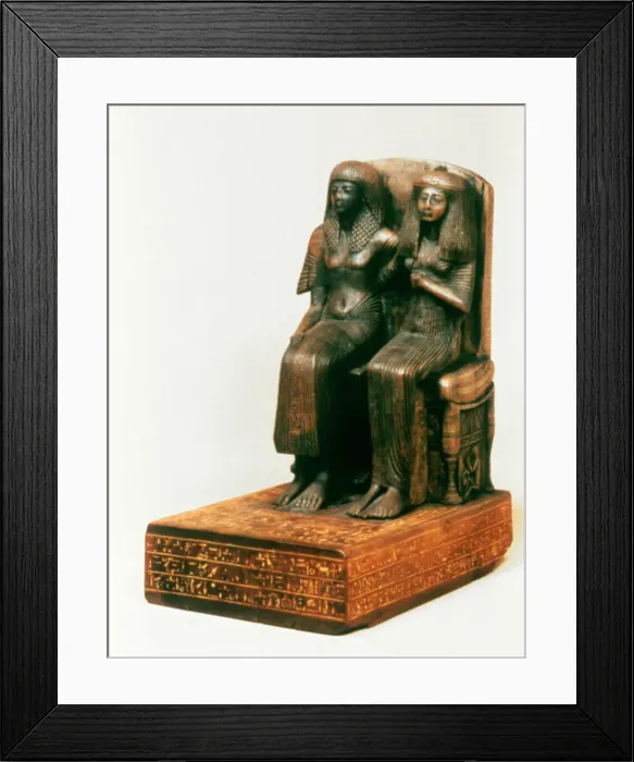 Framed Print : Amenemope and Female, Egyptian, 19th Dynasty Framed Print : Amenemope and Female, Egyptian, 19th Dynasty