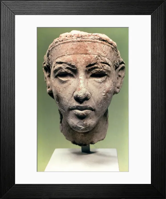 Framed Print : Egyptian Head, Amarna Period, 1350 BC Framed Print : Egyptian Head, Amarna Period, 1350 BC