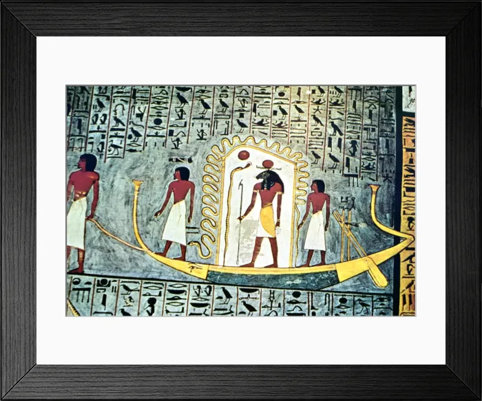 Framed Print : The Sun God Ra, Boat Scene Framed Print : The Sun God Ra, Boat Scene