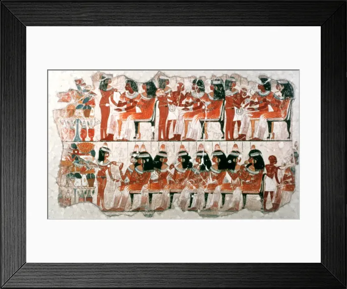 Framed Print : Banquet Scene, 1350 BC Framed Print : Banquet Scene, 1350 BC