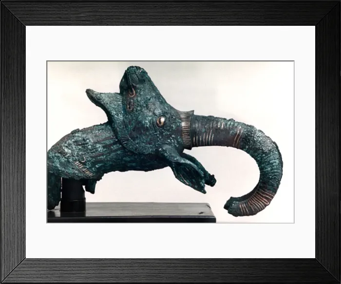 Framed Print : Bronze Sculpture with Gold Incrustations Framed Print : Bronze Sculpture with Gold Incrustations