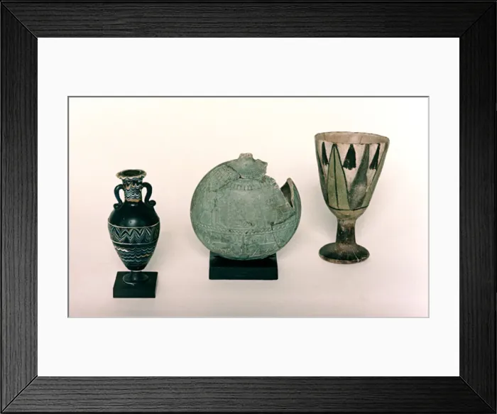 Framed Print : Various Egyptian Containers Framed Print : Various Egyptian Containers