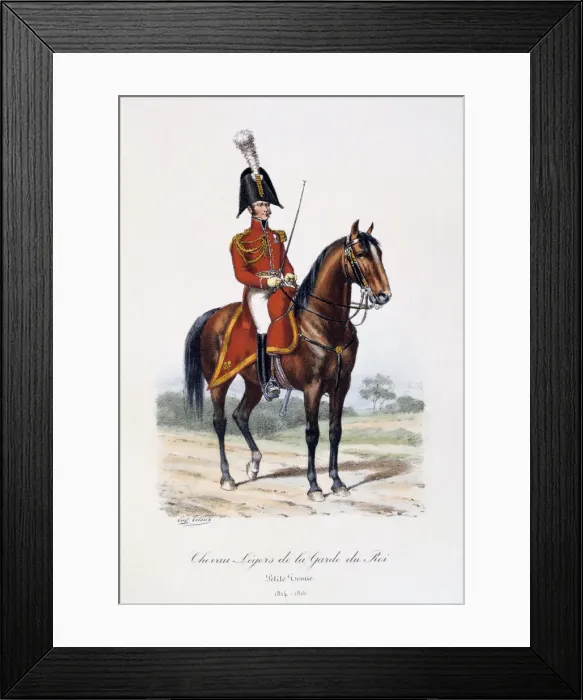 Framed Print : Chevau-Legers de la Garde du Roi, Petite Tenue, 1814-15. Artist: Eugene Titeux Framed Print : Chevau-Legers de la Garde du Roi, Petite Tenue, 1814-15. Artist: Eugene Titeux