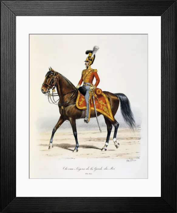 Framed Print : Chevau-Legers de la Garde du Roi, 1814-15. Artist: Eugene Titeux Framed Print : Chevau-Legers de la Garde du Roi, 1814-15. Artist: Eugene Titeux