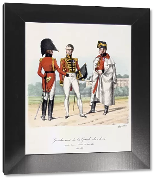 Gendarmes de la Garde du Roi, Petite Tenue and Tenue de Societe, 1814-15 Artist: Eugene Titeux