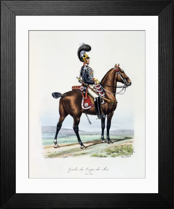 Framed Print : Gardes-du-Corps de Roi, 1820-1830 Artist: Eugene Titeux Framed Print : Gardes-du-Corps de Roi, 1820-1830 Artist: Eugene Titeux