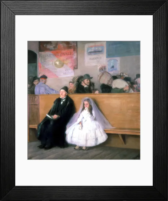 Framed Print : At the Station, c1870-1900. Artist: Giuseppe Ricci Framed Print : At the Station, c1870-1900. Artist: Giuseppe Ricci