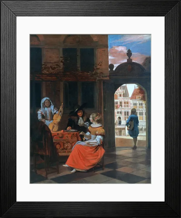 Framed Print : A Musical Party in a Courtyard, 1677. Artist: Hendrick de Keyser Framed Print : A Musical Party in a Courtyard, 1677. Artist: Hendrick de Keyser