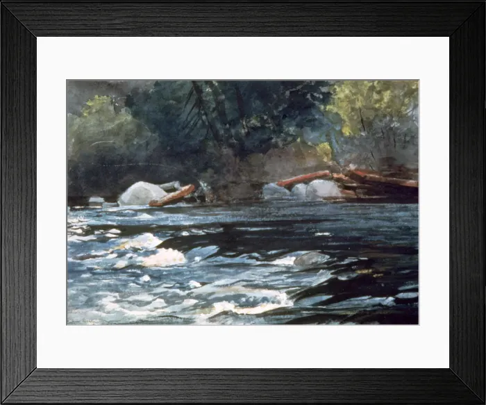 Framed Print : Rapids, Hudson River, 1894. Artist: Winslow Homer Framed Print : Rapids, Hudson River, 1894. Artist: Winslow Homer