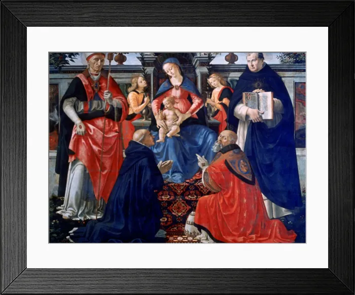 Framed Print : Madonna and Child enthroned with the Saints, 1483. Artist: Domenico Ghirlandaio Framed Print : Madonna and Child enthroned with the Saints, 1483. Artist: Domenico Ghirlandaio