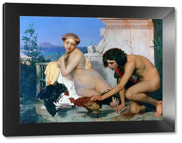 Young Greeks Encouraging Cocks to Fight, 1846. Artist: Jean-Leon Gerome