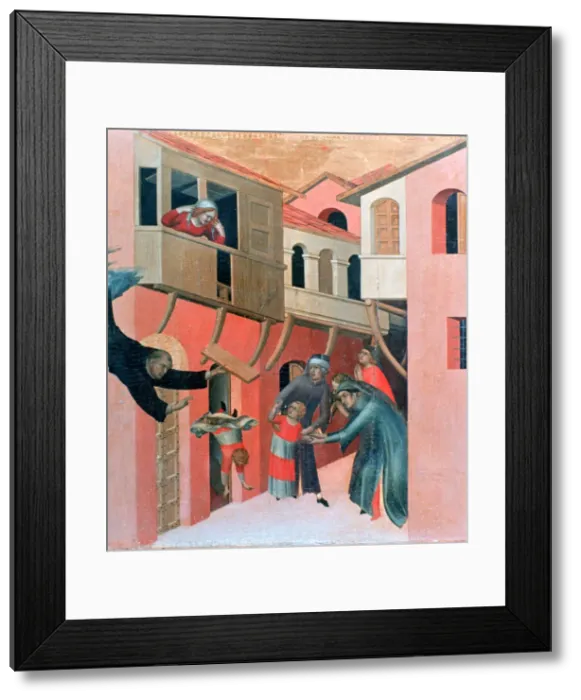 Framed Print : Blessed Agostino Novello Altarpiece, (detail), 1324. Artist: Simone Martini Framed Print : Blessed Agostino Novello Altarpiece, (detail), 1324. Artist: Simone Martini