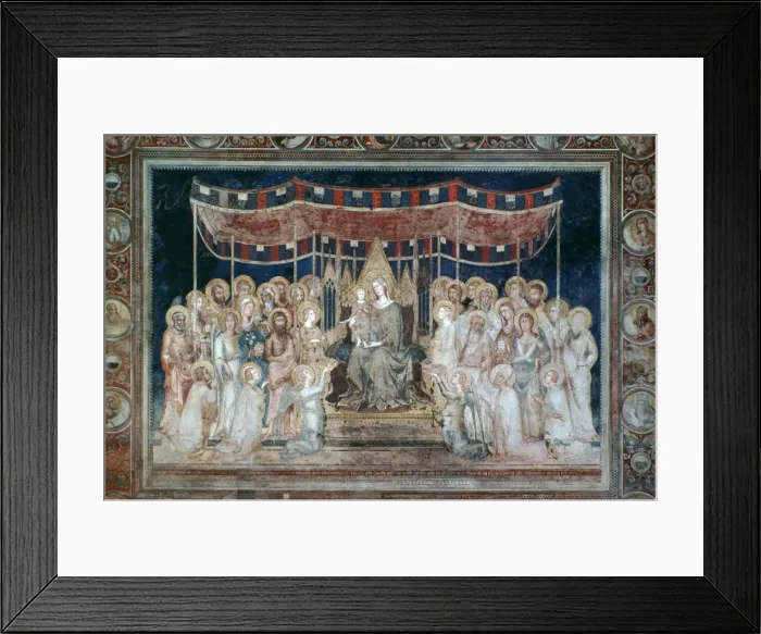 Framed Print : Maesta, 1315. Artist: Simone Martini Framed Print : Maesta, 1315. Artist: Simone Martini